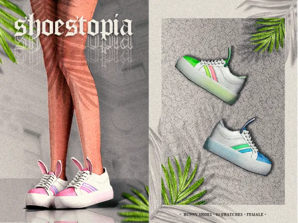 Alpha shoestopia bunny shoes by shoestopia - The Sims 4 Custom Content