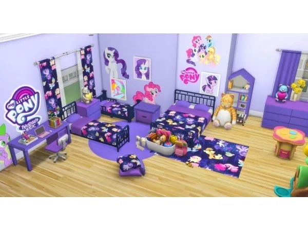 Maxis Match My Little Pony Bedroom Set - The Sims 4 Custom Content