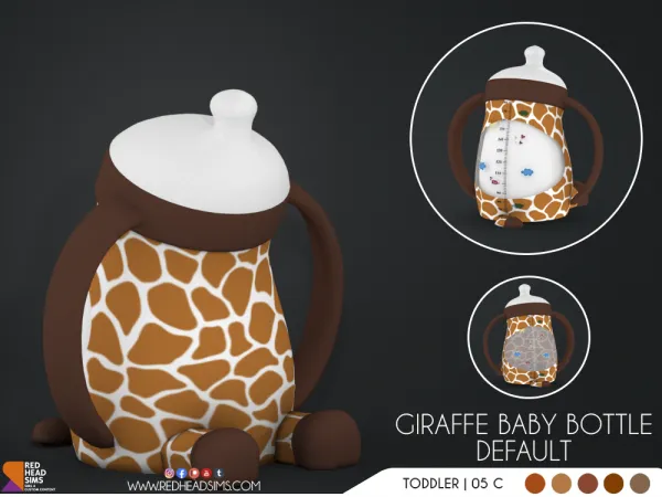 Alpha GIRAFFE BABY BOTTLE DEFAULT by redheadsims - The Sims 4 Custom Content