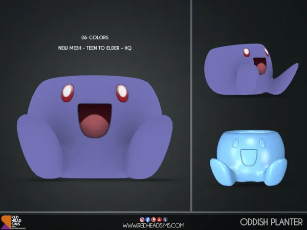 Maxis Match ODDISH PLANTER by redheadsims - The Sims 4 custom content