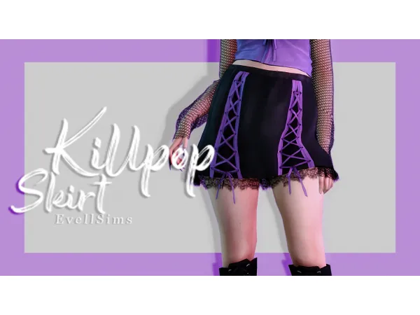 Mix Killpop Skirt by simsfinds - The Sims 4 Custom Content
