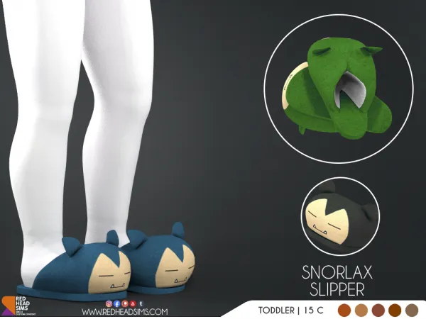Alpha SNORLAX SLIPPER TODDLER by redheadsims - The Sims 4 Custom Content