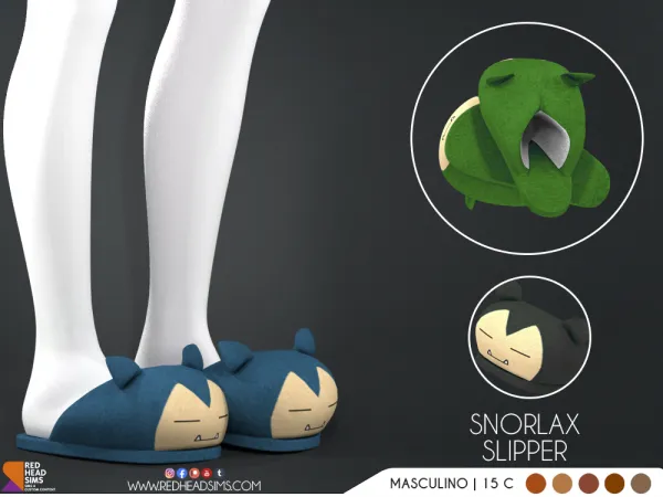 Alpha SNORLAX SLIPPER AM by redheadsims - The Sims 4 Custom Content