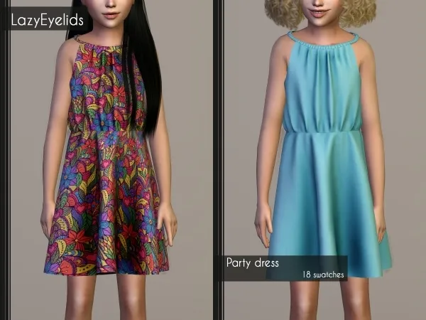 Alpha Party dress by lazyeyelids - The Sims 4 Custom Content