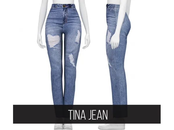 Alpha TINA JEAN by fifthscreations - The Sims 4 Custom Content