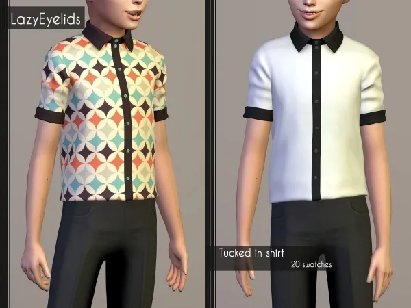 Alpha Tucked in shirt - The Sims 4 Custom Content