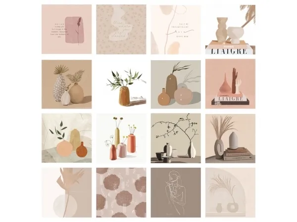 Mix paintings - The Sims 4 Custom Content