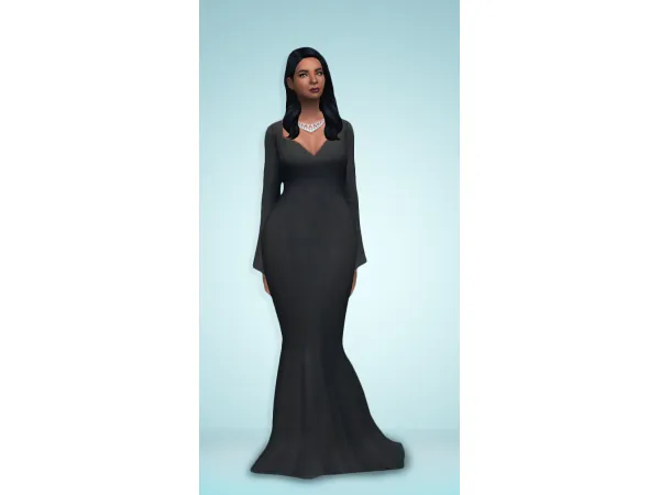 Maxis Match MORTICIA DRESS - The Sims 4 Custom Content