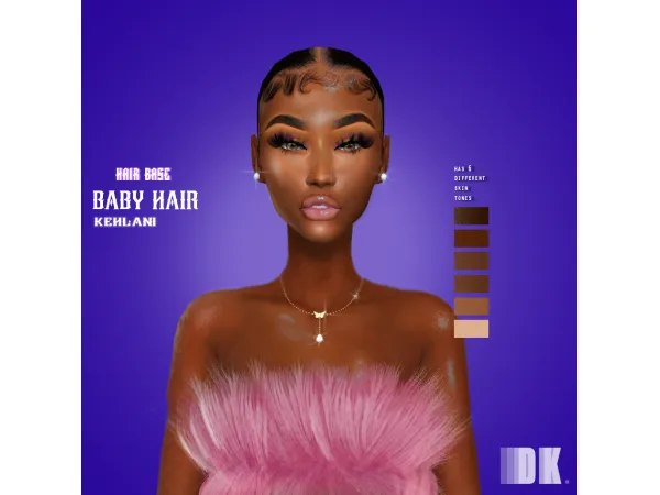 Mix Baby hair Kehlani by simsfinds - The Sims 4 Custom Content