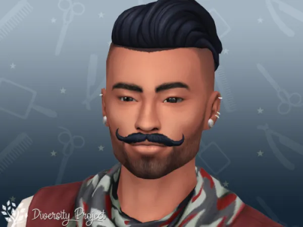 Maxis Match Mustache and 3days stubble - The Sims 4 Custom Content
