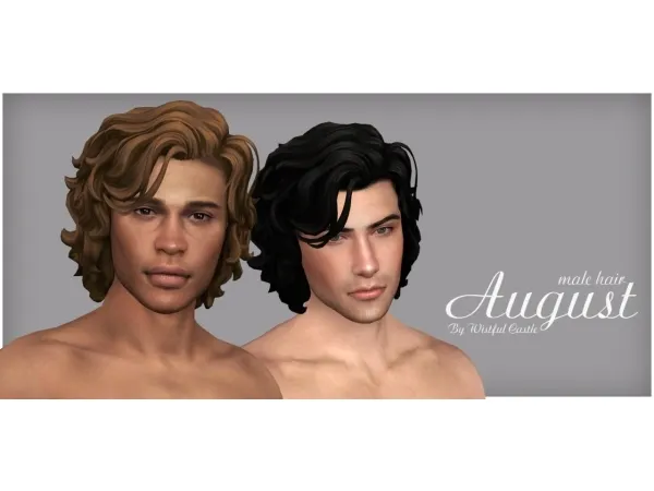 Maxis Match August (male hair) by simsfinds - The Sims 4 Custom Content