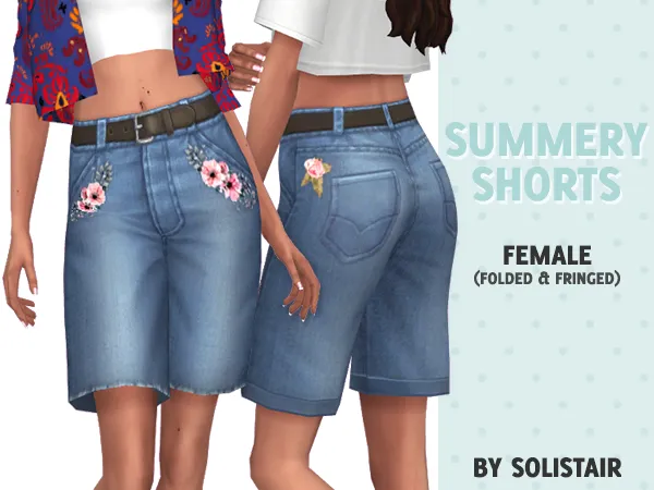 Maxis Match Summery Shorts Female by Solistair - The Sims 4 Custom Content