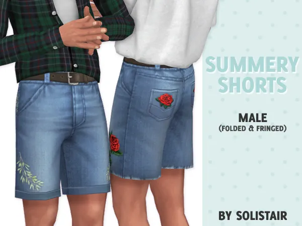Maxis Match Summery Shorts Male by Solistair - The Sims 4 Custom Content