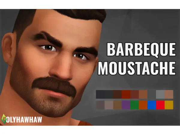 Maxis Match Barbeque Moustache by golyhawhaw - The Sims 4 Custom Content