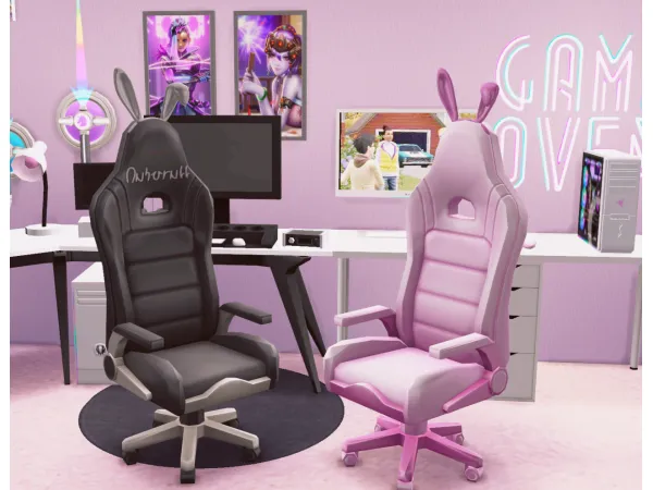 Maxis Match Bunny Gaming Chair by simsfinds - The Sims 4 Custom Content