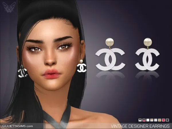 Alpha Deseigner Vintage Pearl Earrings by giuliettasims - The Sims 4 Custom Content