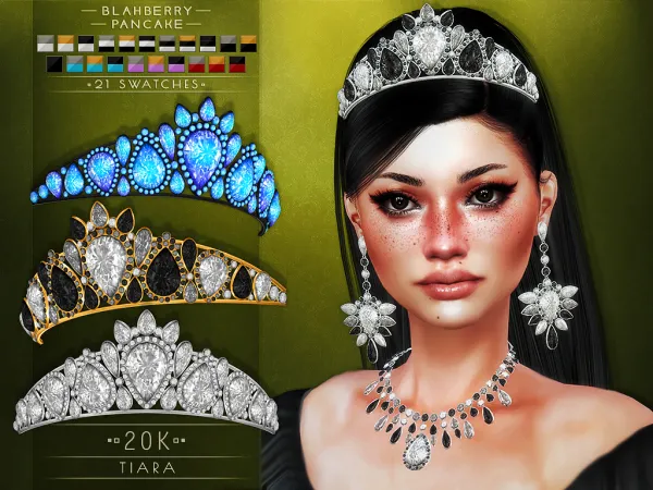 Alpha Blahberry Pancake 20K Tiara by blahberry-pancake - The Sims 4 Custom Content