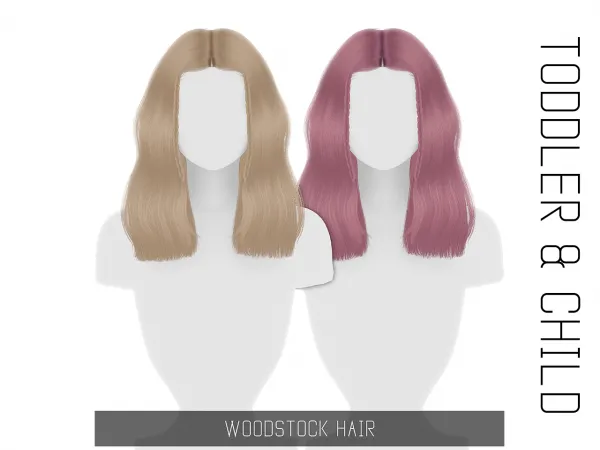 Alpha WOODSTOCK HAIR TODDLER CHILD by simsfinds - The Sims 4 Custom Content