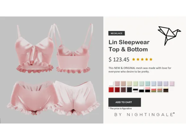 Alpha Lin Sleepwear by Nightingale Sims - The Sims 4 Custom Content