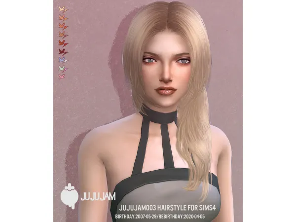 Alpha Jujujam003 Hair by simsfinds - The Sims 4 Custom Content