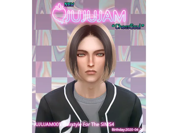 Alpha Jujujam005 Hair ChessSoul (male) by simsfinds - The Sims 4 Custom Content