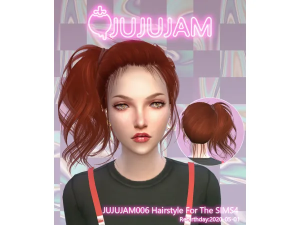 Alpha Jujujam006 Hair by simsfinds - The Sims 4 Custom Content
