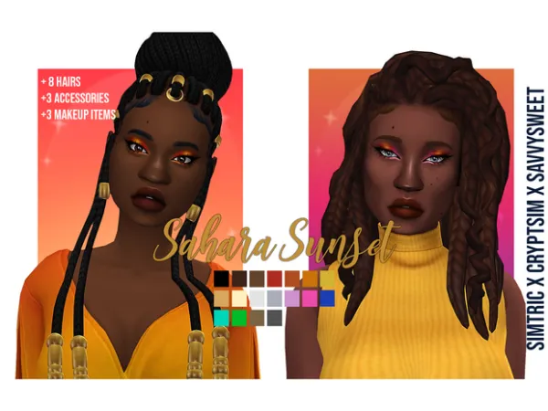 Maxis Match Sahara Sunset Collab by simsfinds - The Sims 4 Custom Content