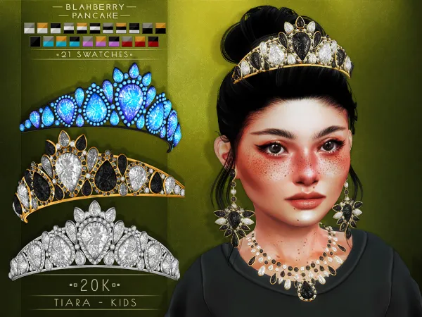 Alpha Blahberry Pancake 20K Tiara KIDS VERSION by blahberry-pancake - The Sims 4 Custom Content