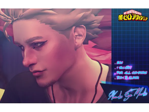 Maxis Match My Hero Academia Hawks Eye Marks Eyebrows - The Sims 4 Custom Content