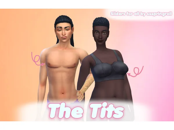 Maxis Match The Tits body slider by simsfinds - The Sims 4 Custom Content