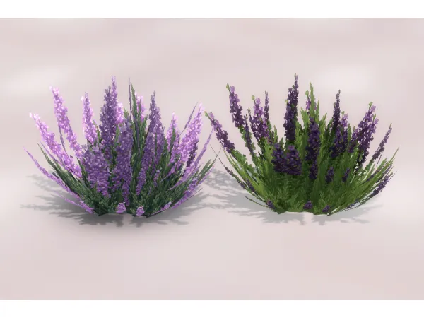 Alpha Better Lavender Bush - The Sims 4 Custom Content