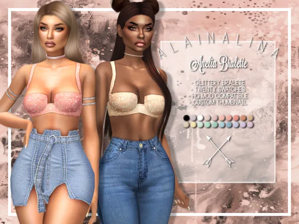Maxis Match Anelia Bralette by alainalina - The Sims 4 Custom Content