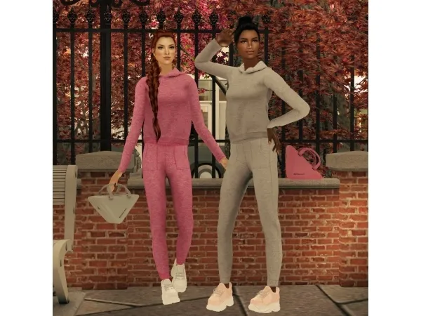 Knit sweat trendy set by simsfinds - The Sims 2 Custom Content