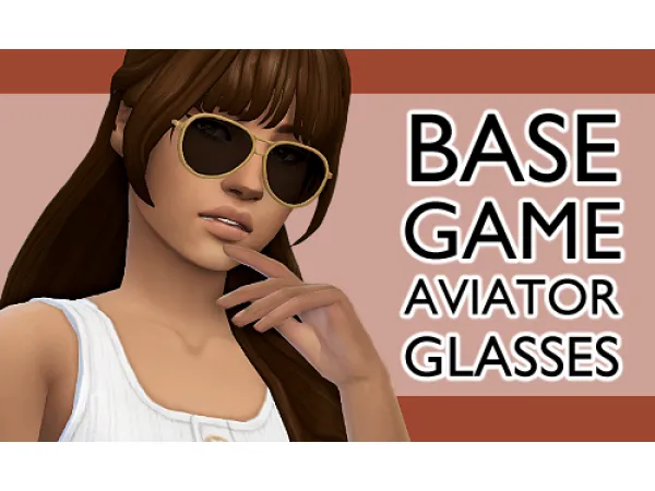 Maxis Match BG AVIATOR GLASSES OVERRIDE DEFAULT REPLACEMENT by simsfinds - The Sims 4 Custom Content