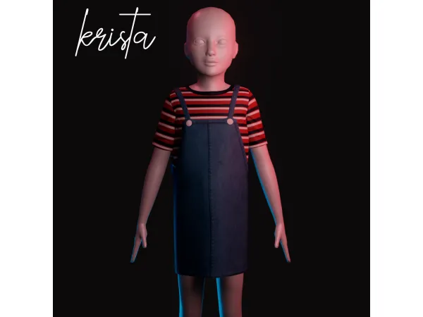 Alpha Krista dress by amelylina - The Sims 4 Custom Content