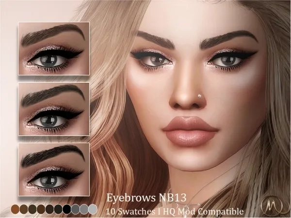 Alpha MSQSIMS' Eyebrows NB13 by thesimsresource - The Sims 4 Custom Content