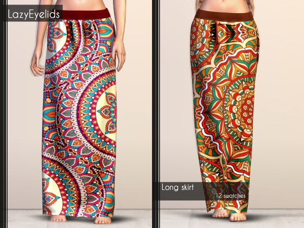 Long skirt 2024 sims 4