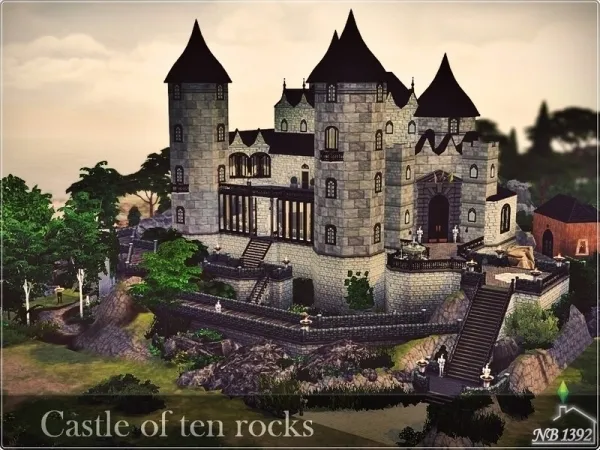 Alpha nobody1392's Castle of ten rocks No by thesimsresource - The Sims 4 Custom Content