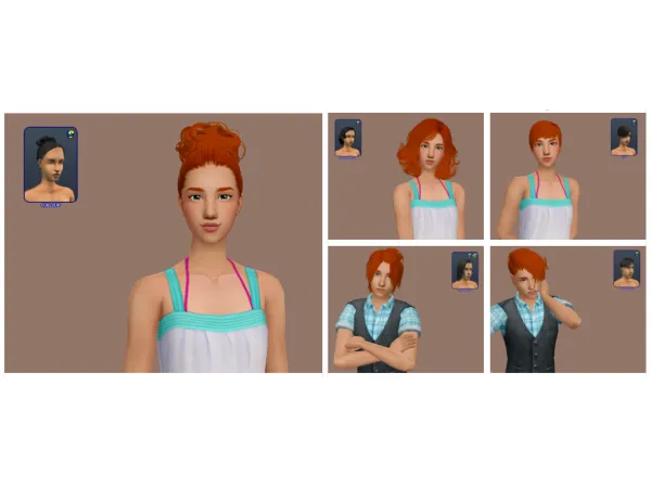 Default Replacement Hairs by simsfinds - The Sims 2 Custom Content