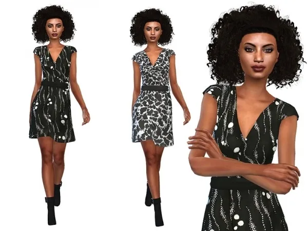 Maxis Match Little Things' Layered Dress 02 Romantic Garden needed by thesimsresource - The Sims 4 Custom Content