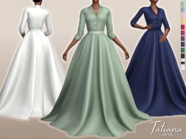 Alpha Sifix's Tatiana Dress - The Sims 4 Custom Content