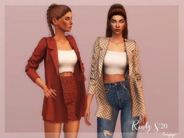 Alpha laupipi's Jacket Top Outfit TP 345 by thesimsresource - The Sims 4 Custom Content