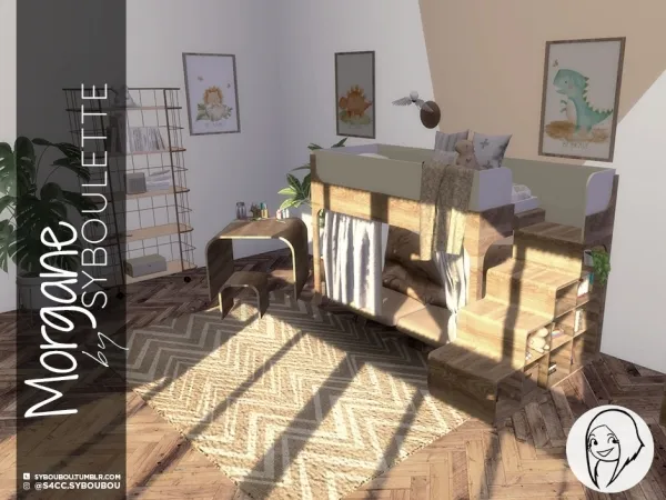 Alpha MORGANE KID BEDROOM SET by simsfinds - The Sims 4 Custom Content