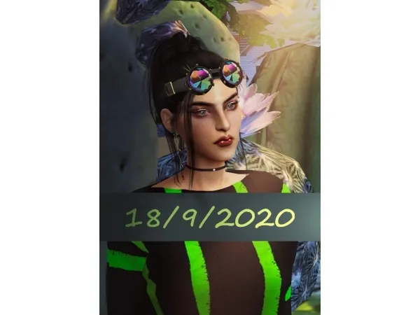 Alpha [AJane]Steampunk glasses by simsfinds - The Sims 4 Custom Content