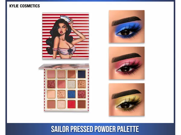 Alpha KYLIE COSMETICS SAILOR PRESSED POWER PALETTE by fifthscreations - The Sims 4 Custom Content