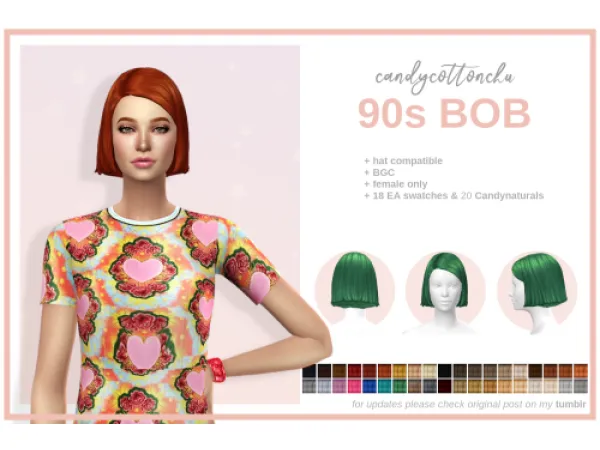 Maxis Match 90s bob by simsfinds - The Sims 4 Custom Content