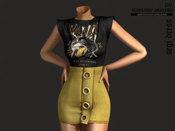 Alpha SC119 Segi Dress by slayclassy - The Sims 4 Custom Content