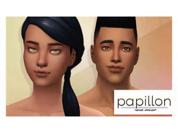 Maxis Match PAPILLON default nondefault skin blend for all ages UPDATED by simsfinds - The Sims 4 Custom Content