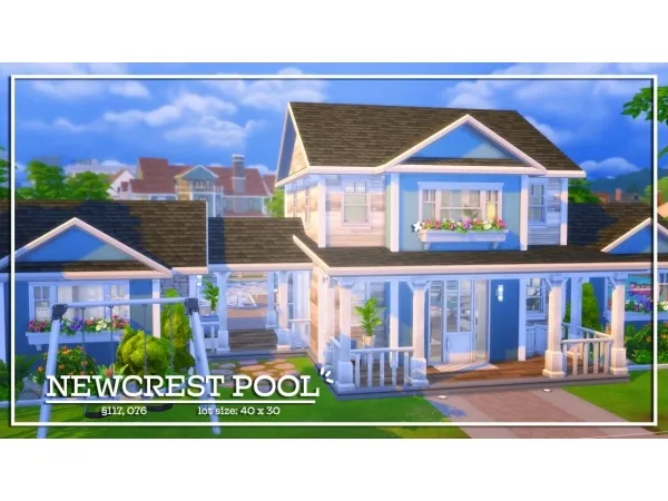 Maxis Match NEWCREST COMMUNITY POOL by simsfinds - The Sims 4 Custom Content