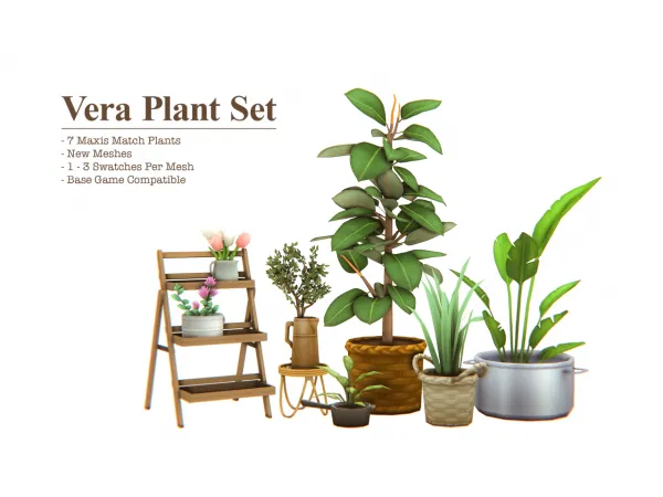 Vera Plant Set by sims4nicolesstuff